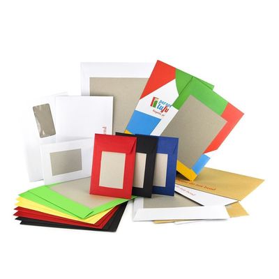 Emballage de protection Enveloppe de poche personnalisée avec papier Kraft Ace et fond en carton gris