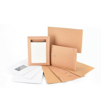 Enveloppe en forme de coffret en papier kraft de 120 grammes pour une facilité d'emballage rapide