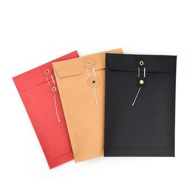 Enveloppe en forme de poche Kraft brune, taille personnalisée, sans coussin pour documents importants