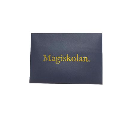 Enveloppe cadeau Feuille de papier Stamp Logo Impression A4 Invitation Enveloppe en papier bleu perlé