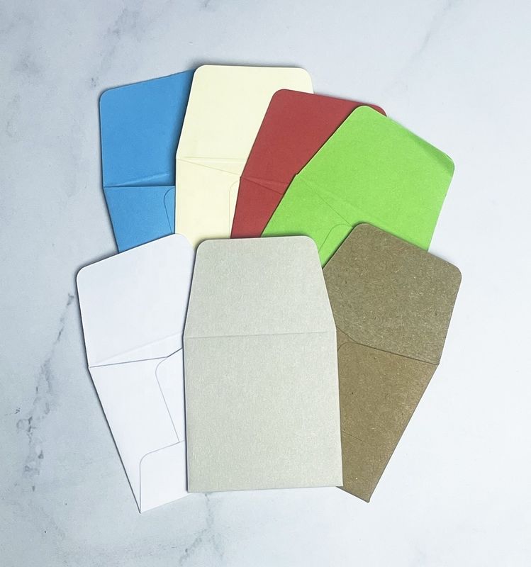 Enveloppes de petites pièces carrées en papier couleur Enveloppes de monnaie pour pièces et graines 2 x 2 pouces